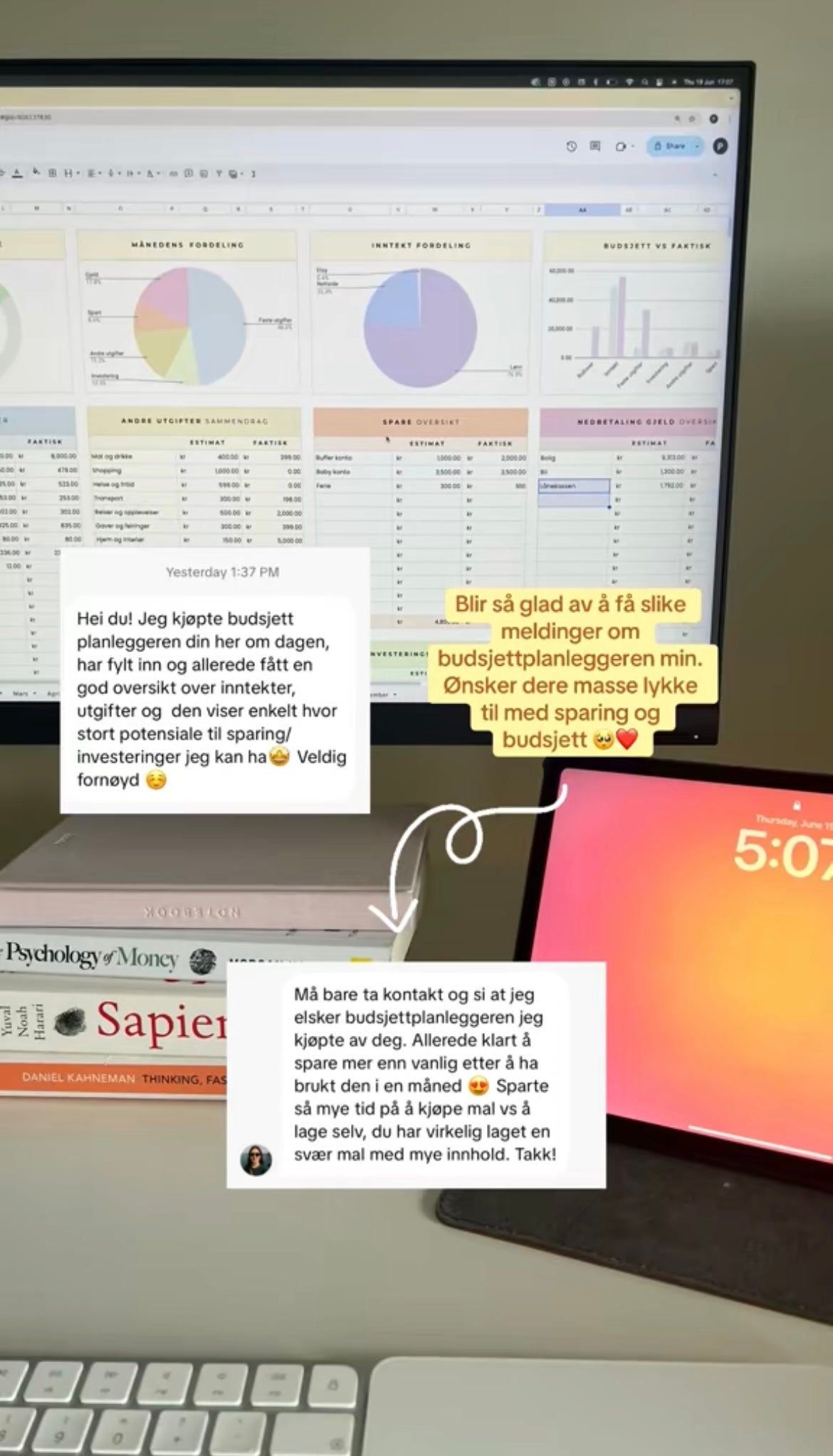 Månedlig og årlig budsjettplanlegger