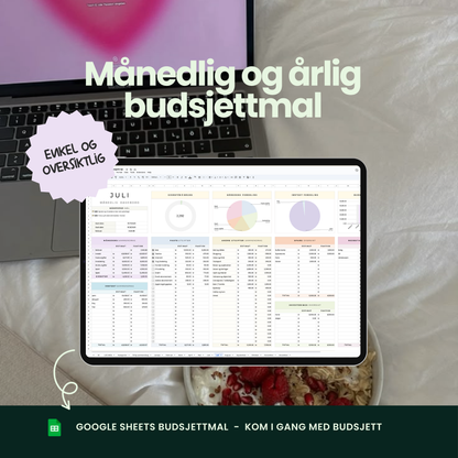 Månedlig og årlig budsjettplanlegger